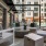 a deck with benches and a table