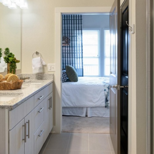 Bathroom options with thoughtful details a bathroom with a bed and sink