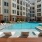 a swimming pool in a courtyard