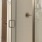 a shower with a glass door